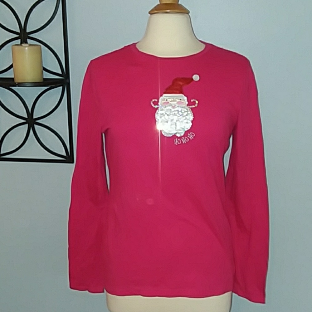 Christmas Santa Sequin top